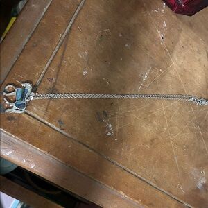 Silver Necklace with Abalone Accent